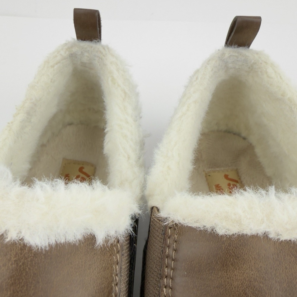 J Sport Elenor Women's 8M Brown Faux Fur Lined Slip-On Shoes Side Zip - Picture 5 of 11